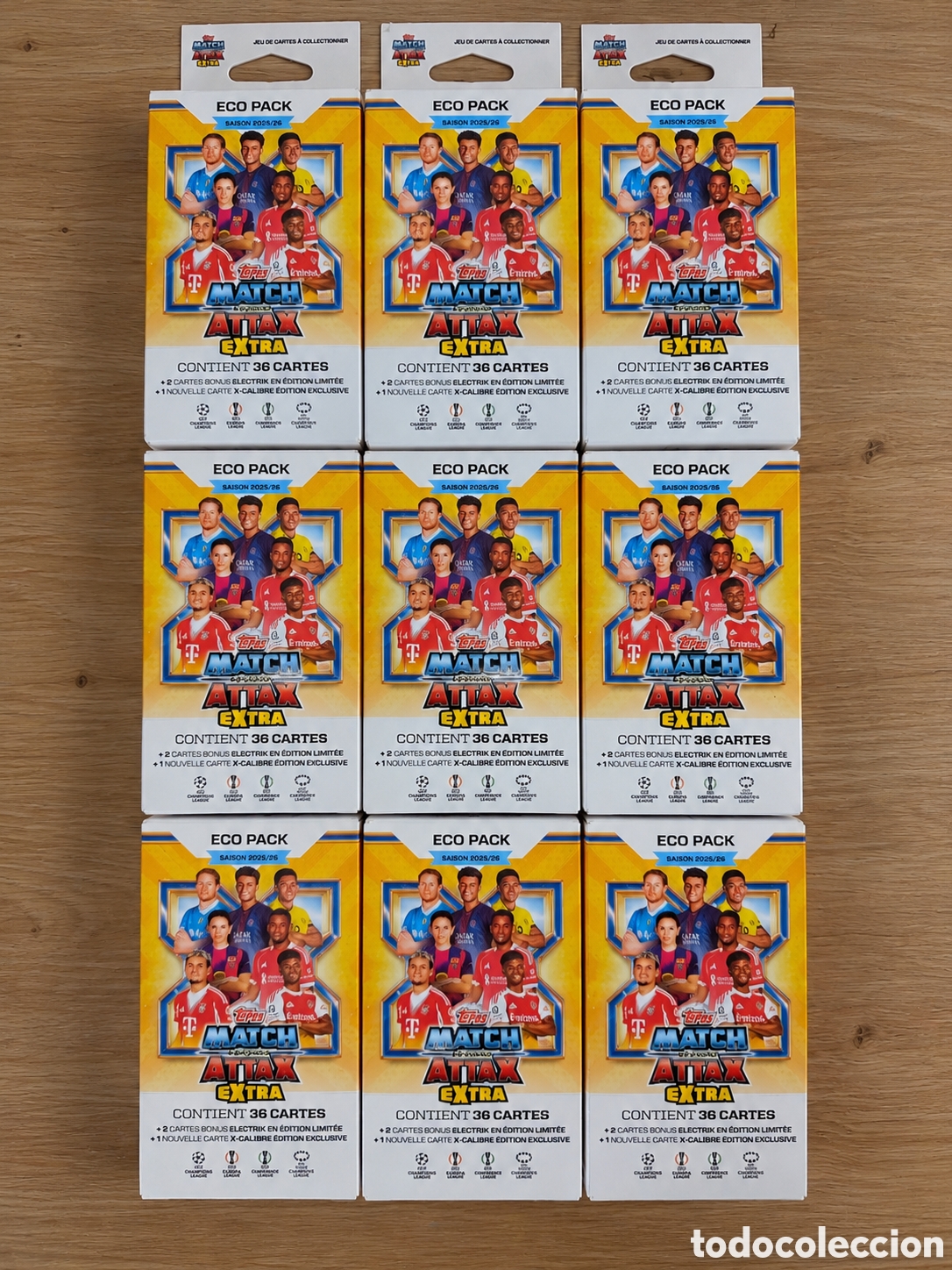 Cromos de f&uacute;tbol: Lote 9 Cajas Topps Match Attax Extra 2025/26 &ndash; Eco Pack