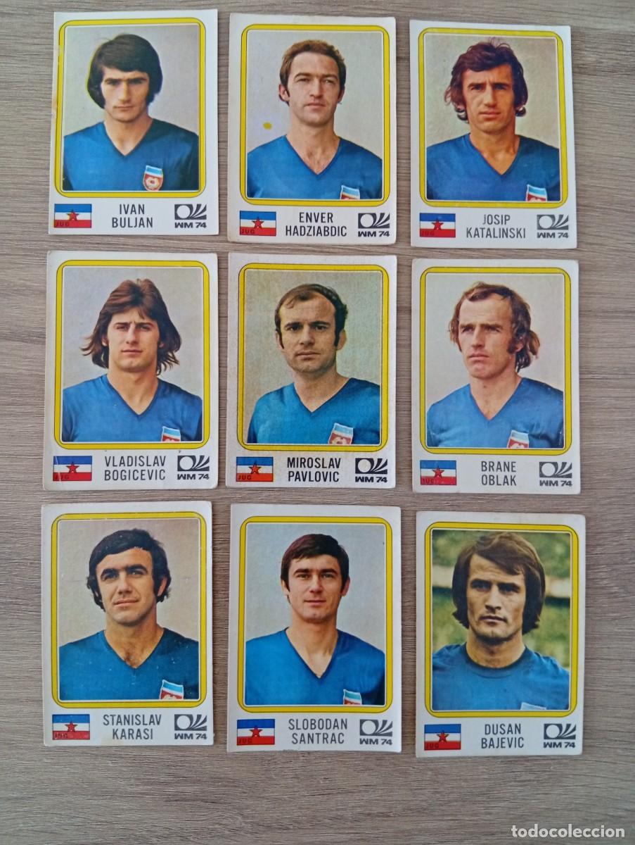 Cromos de f&uacute;tbol: LOTE 9 CROMOS YUGOSLVAVIA MUNDIAL MUNICH 74 1974 PANINI SIN PEGAR NUNCA PEGADO