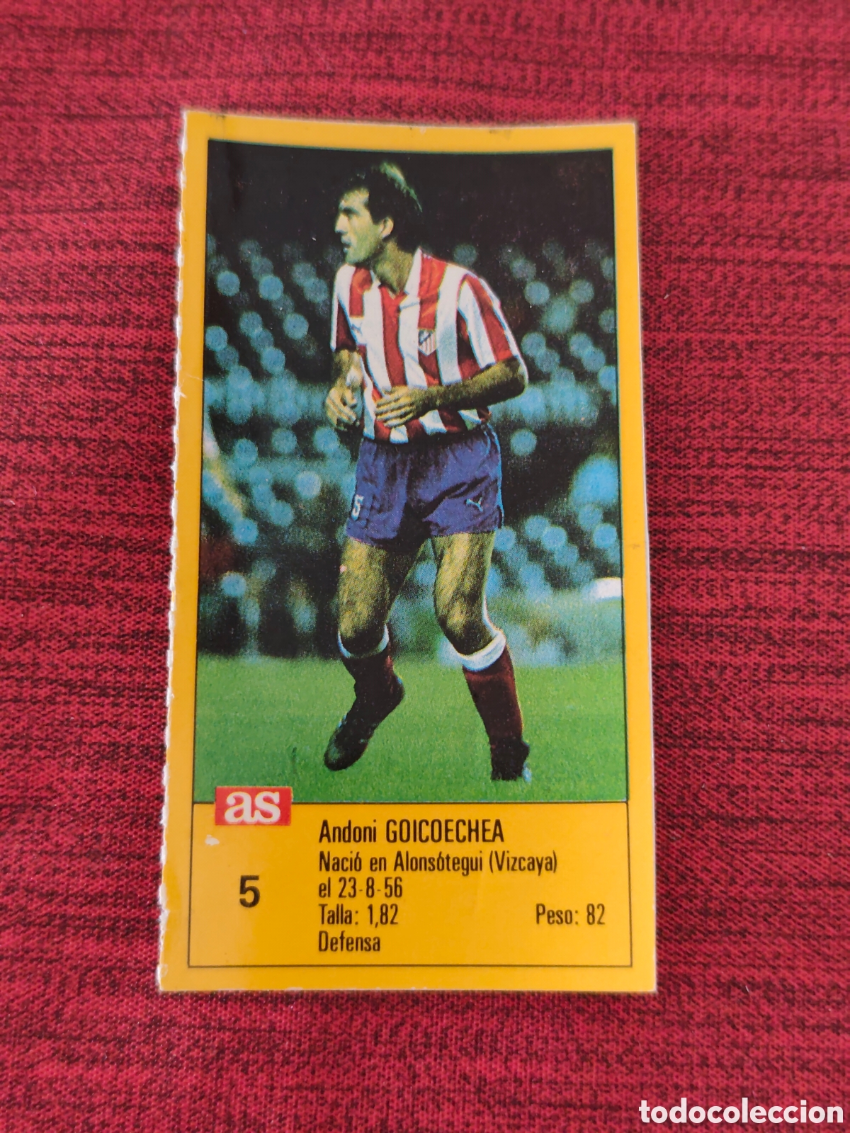 Cromos de f&uacute;tbol: 5 GOICOECHEA ATL&Eacute;TICO MADRID ASES DE LA LIGA 1987 1988 DIARIO AS