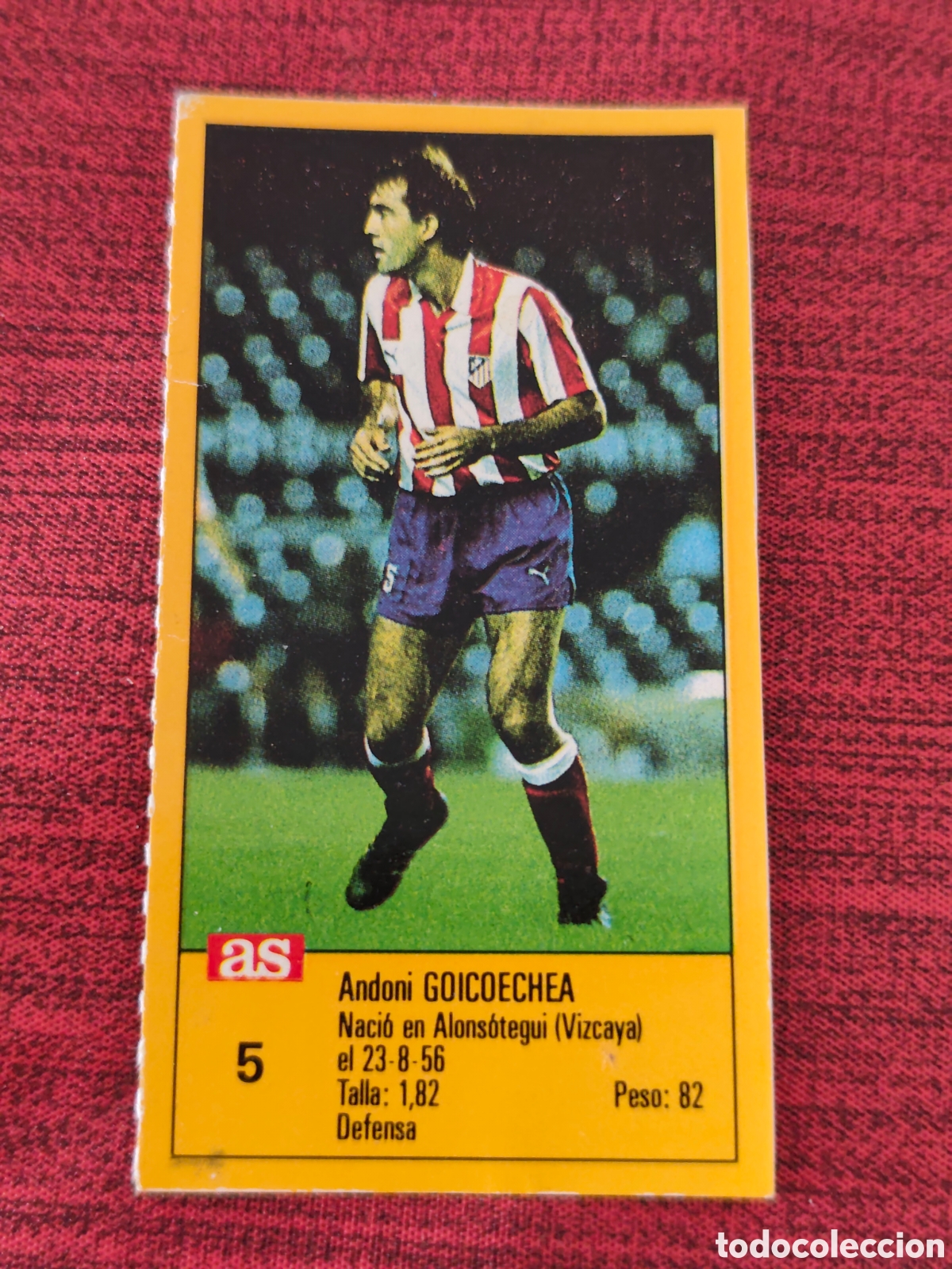 Cromos de f&uacute;tbol: 5 GOICOECHEA ATL&Eacute;TICO MADRID ASES DE LA LIGA 1987 1988 DIARIO AS