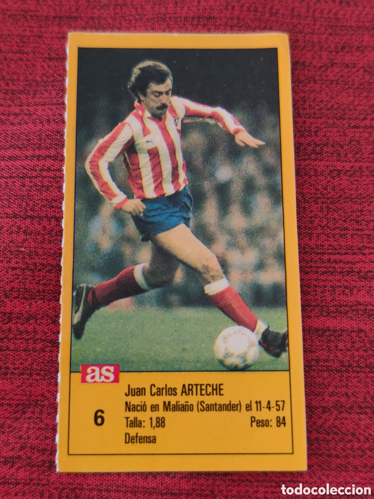 Cromos de f&uacute;tbol: 6 ARTECHE ATL&Eacute;TICO MADRID ASES DE LA LIGA 1987 1988 DIARIO AS