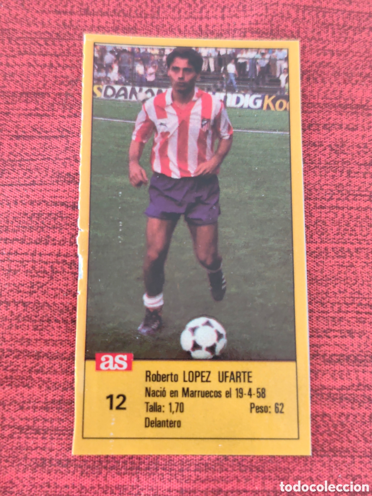 Cromos de f&uacute;tbol: 12 L&Oacute;PEZ UFARTE ATL&Eacute;TICO MADRID ASES DE LA LIGA 1987 1988 DIARIO AS