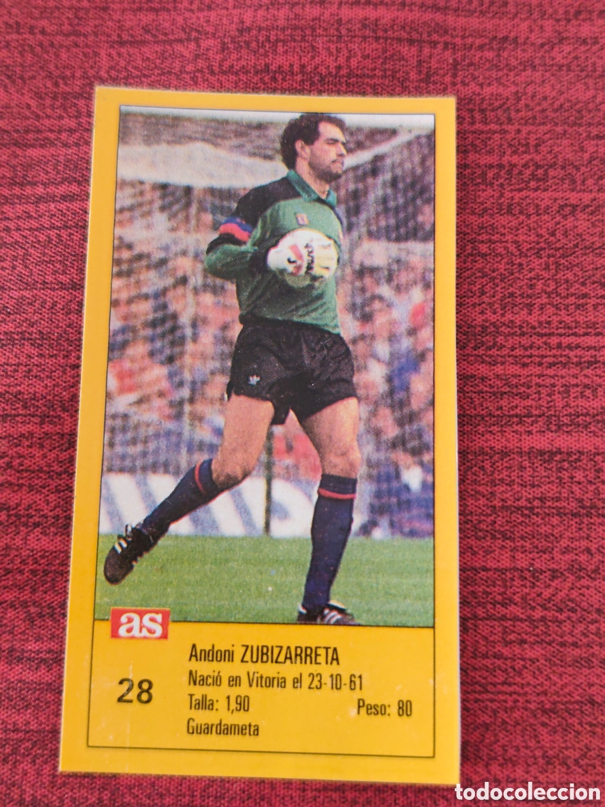 Cartes &agrave; collectionner de Football: 28 ZUBIZARRETA FC BARCELONA ASES DE LA LIGA 1987 1988 DIARIO AS