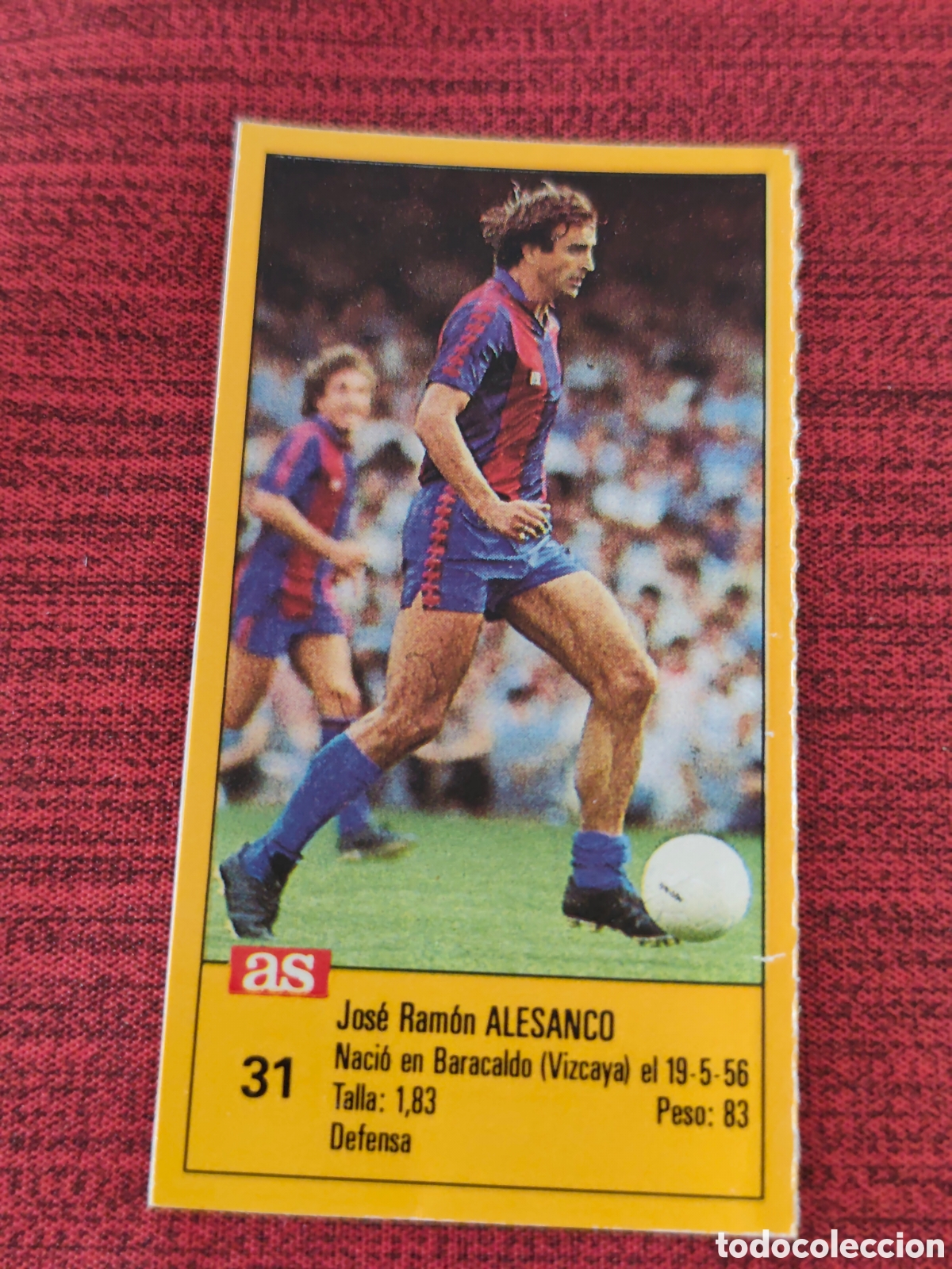 Cromos de f&uacute;tbol: 31 ALESANCO FC BARCELONA ASES DE LA LIGA 1987 1988 DIARIO AS