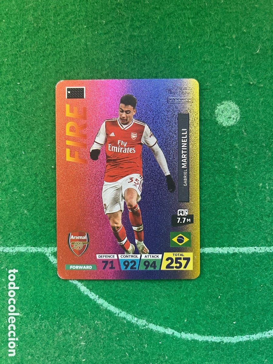 Cromos de f&uacute;tbol: MARTINELLI ARSENAL WORLD FOOTBALL STARS PREMIER LEAGUE PANINI FIRE
