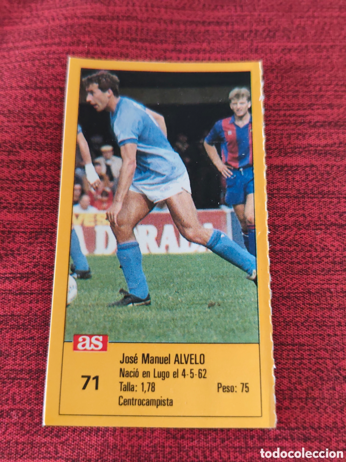Cromos de f&uacute;tbol: 71 ALVELO CELTA VIGO ASES DE LA LIGA 1987 1988 DIARIO AS