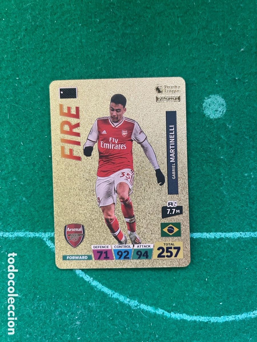 Cromos de f&uacute;tbol: MARTINELLI ARSENAL WORLD FOOTBALL STARS PREMIER LEAGUE PANINI FIRE
