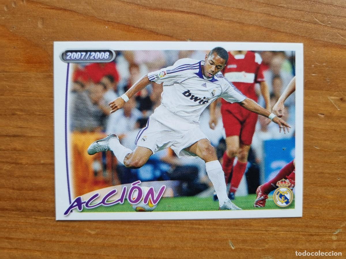 Cromos de f&uacute;tbol: 94 ROBINHO (Acci&oacute;n). Real Madrid 2007 2008 07 08 (Panini)