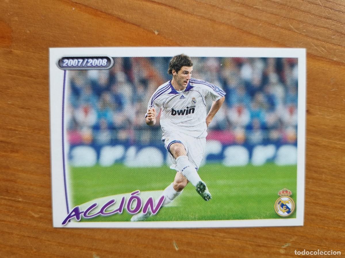Cromos de f&uacute;tbol: 97 HIGUAIN (Acci&oacute;n). Real Madrid 2007 2008 07 08 (Panini)