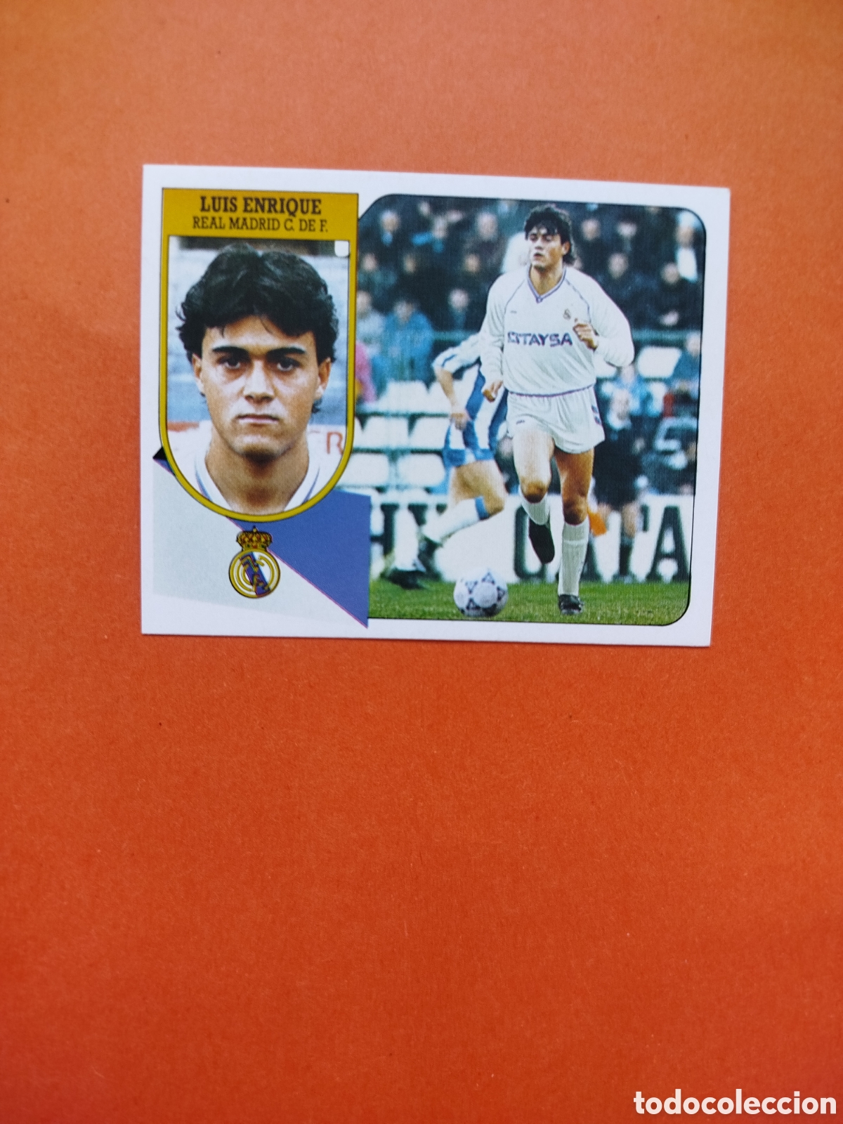Cromos de f&uacute;tbol: LUIS ENRIQUE REAL MADRID SIN PEGAR LIGA ESTE 91-92 CARTON ROOKIE