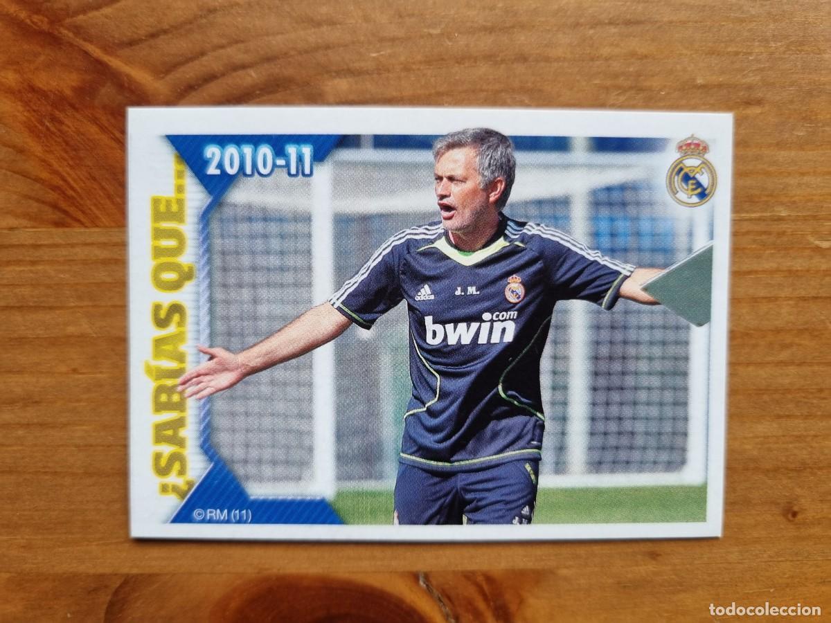 Cromos de f&uacute;tbol: 173 MOURINHO (&iquest;Sab&iacute;as qu&eacute;?). Real Madrid 2010 2011 10 11 (Panini)