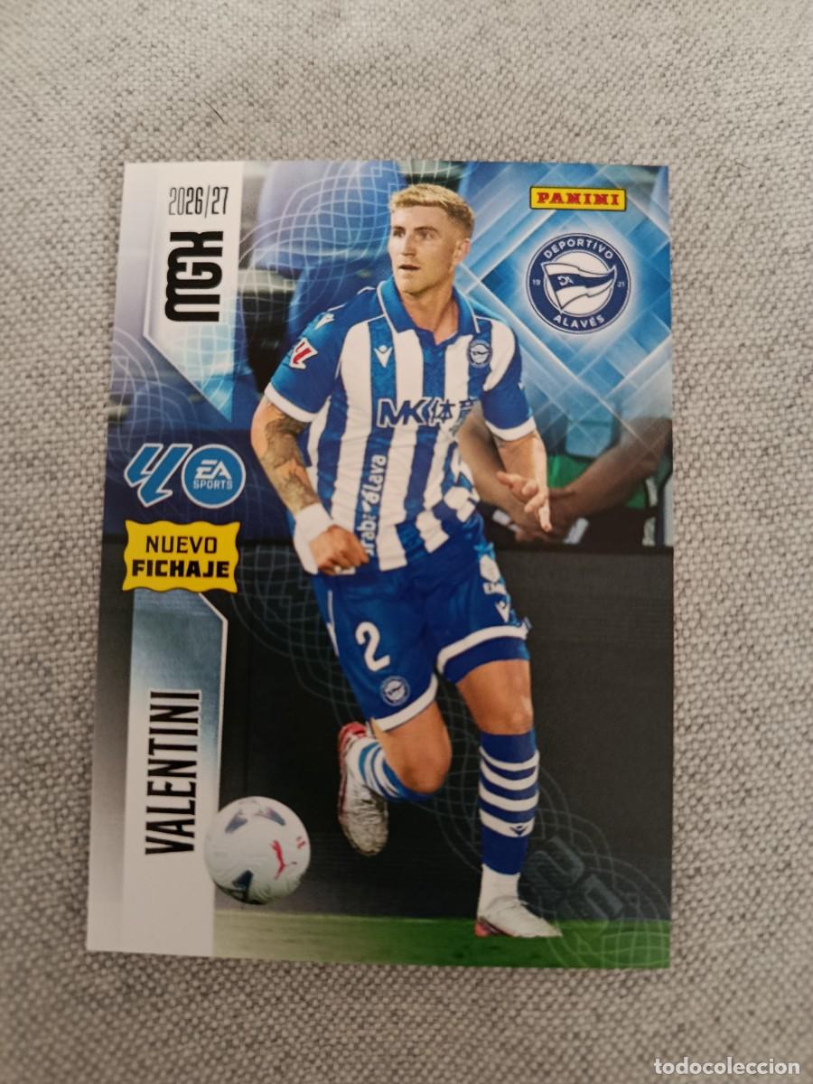 Cromos de f&uacute;tbol: Megacracks 26/27. 475- Valentini. Alav&eacute;s. Nuevo fichaje.
