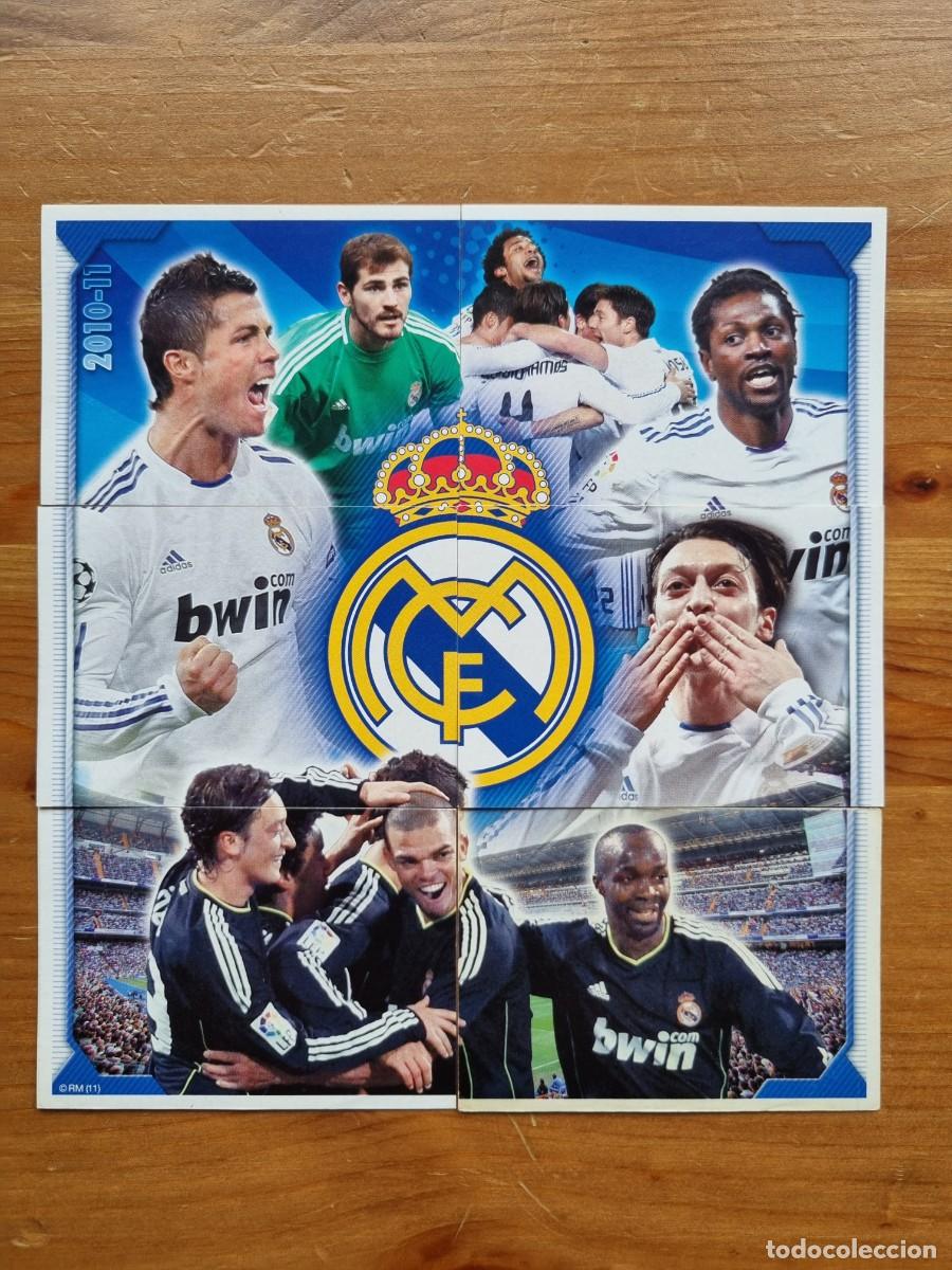 Cromos de f&uacute;tbol: 175, 176, 177, 178, 179, 180 (Poster). Real Madrid 2010 2011 10 11 (Panini)