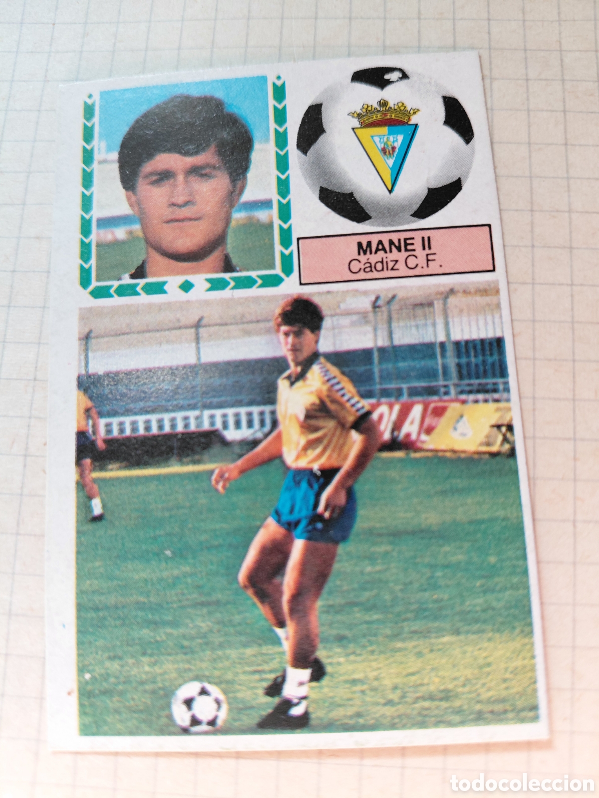 Cromos de f&uacute;tbol: MANE II, CADIZ C. F. LIGA 83/84. COLOCA. DESPEGADO