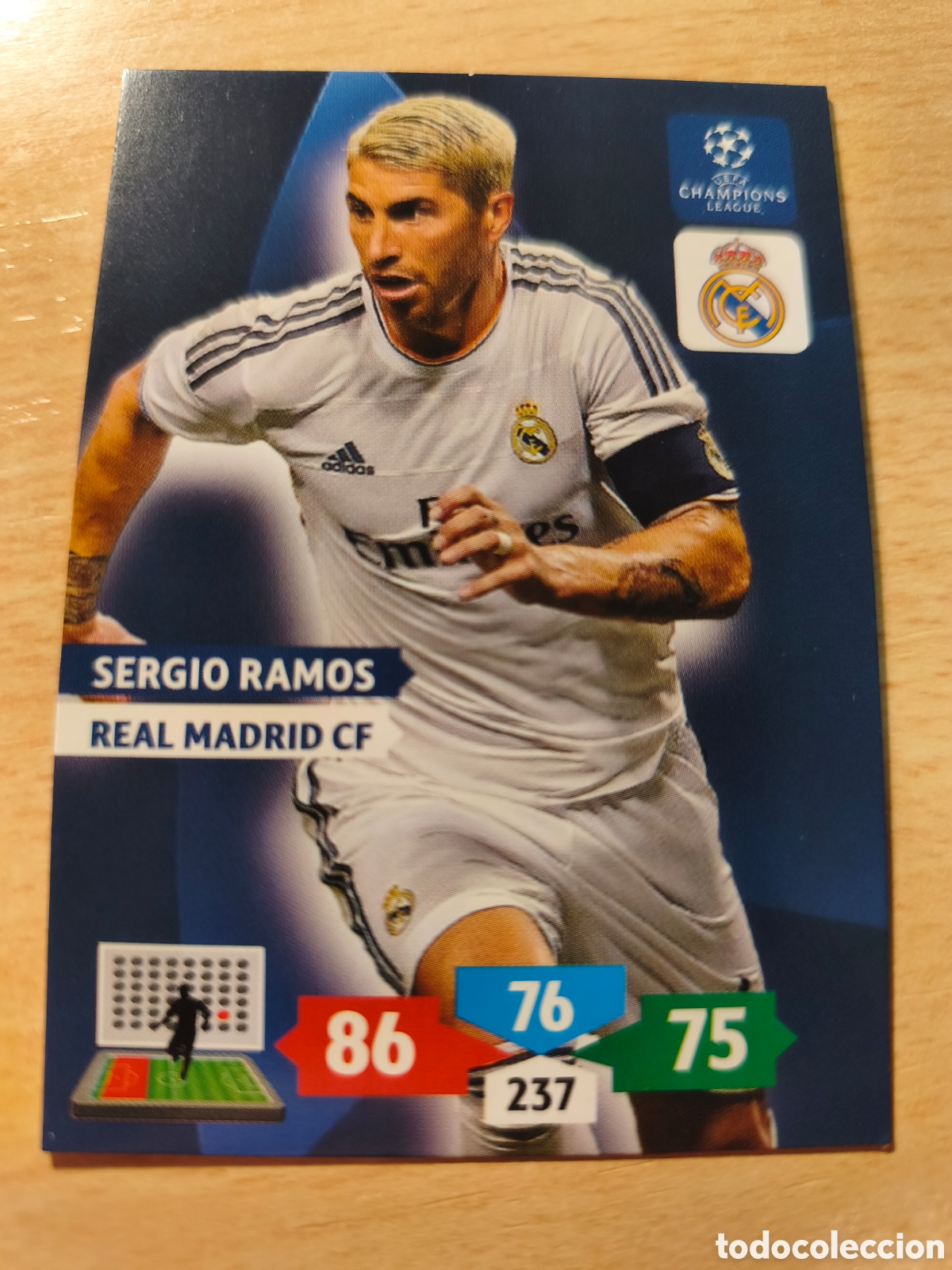Cromos de f&uacute;tbol: 237 SERGIO RAMOS REAL MADRID ADRENALYN UEFA CHAMPIONS LEAGUE 2013 2014 PANINI 13 14