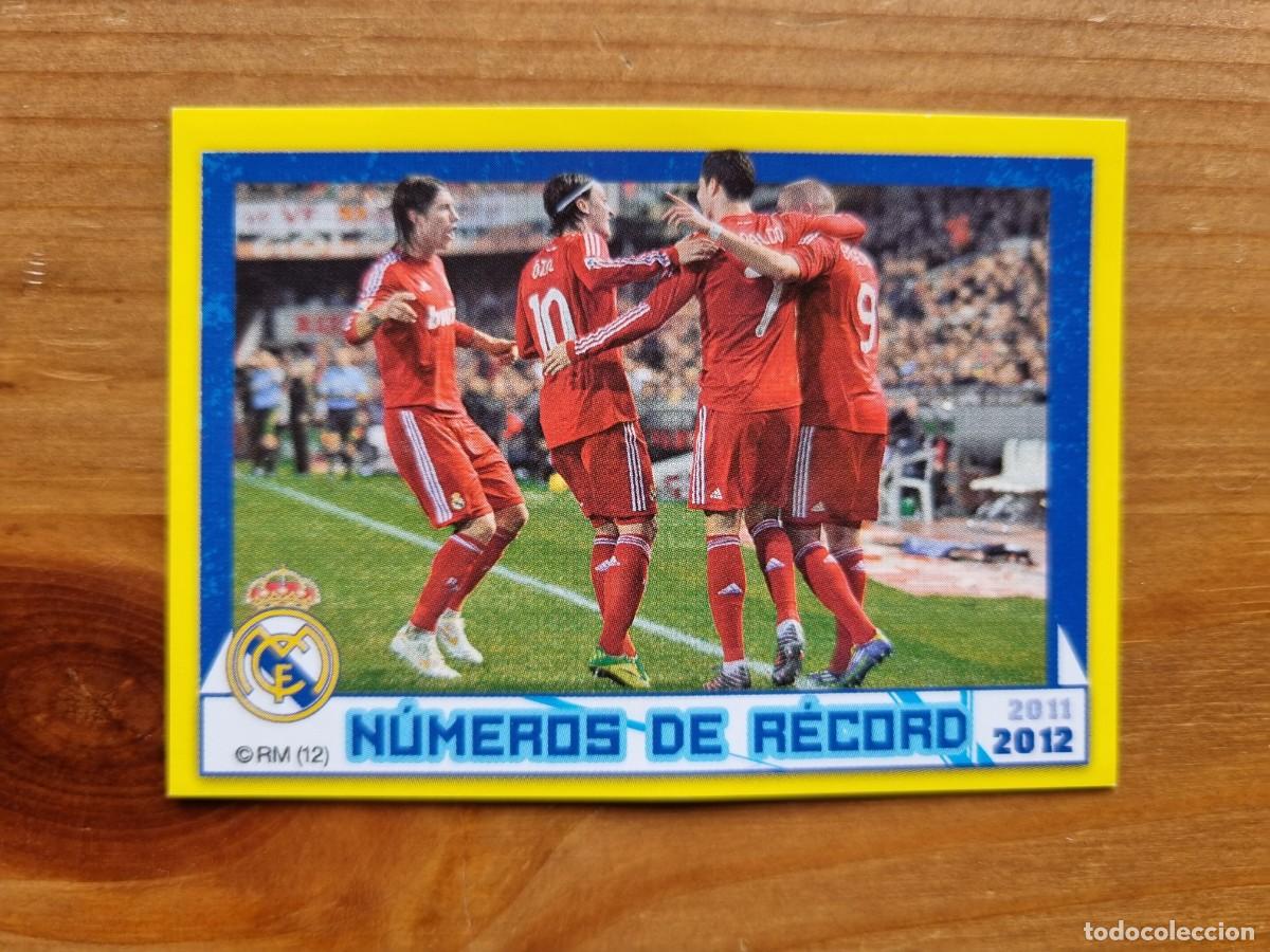 Cromos de f&uacute;tbol: 191 EQUIPO (N&uacute;meros de Record). Real Madrid 2011 2012 11 12 (Panini)