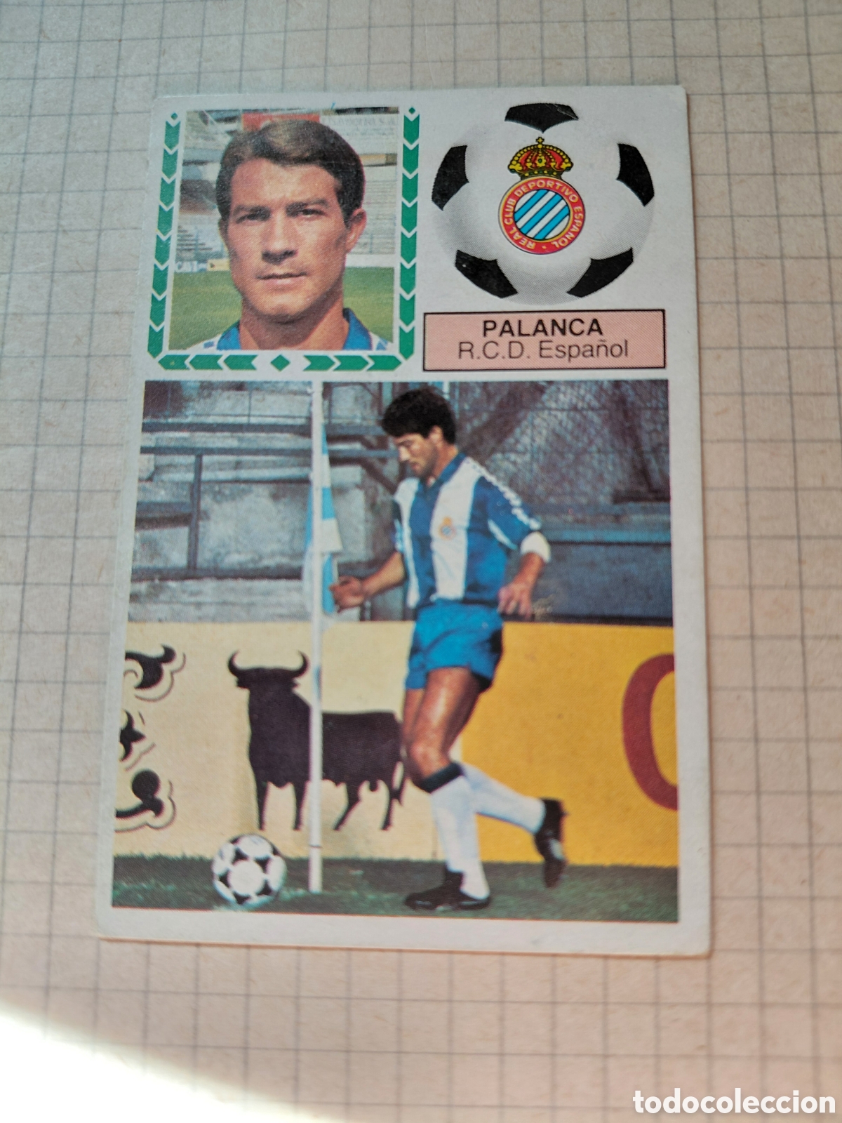 Cromos de f&uacute;tbol: PALANCA. R.C.D. ESPA&Ntilde;OL. COLOCA, 83/84. DESPEGADO