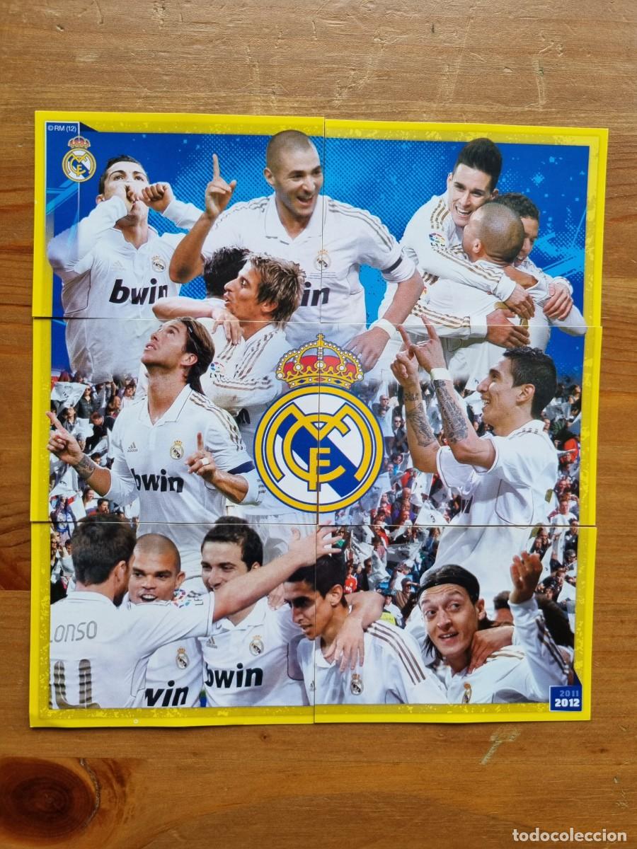 Cromos de f&uacute;tbol: 198, 199, 200, 201, 202, 203 (Poster). Real Madrid 2011 2012 11 12 (Panini)