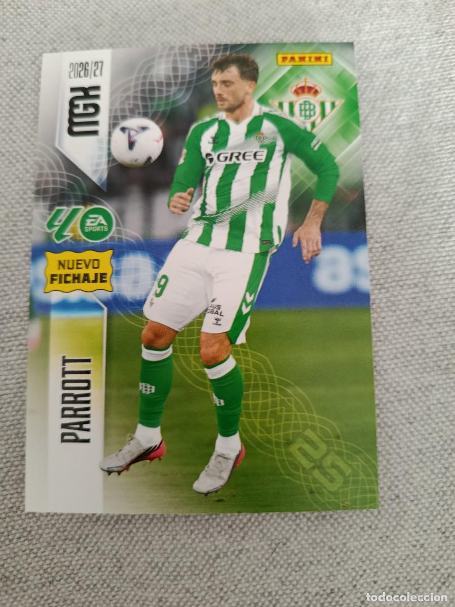 Cromos de f&uacute;tbol: Megacracks 26/27. 493- Parrot. Real Betis. Nuevo fichaje.