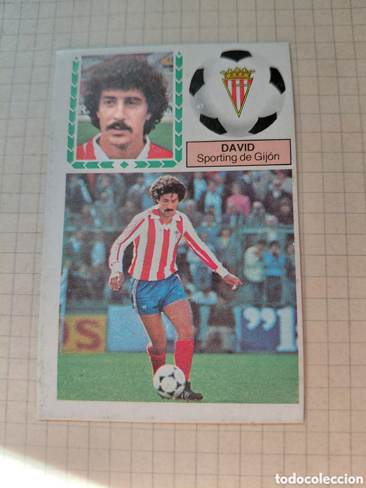 Cromos de f&uacute;tbol: DAVID, SPORTING GIJON, COLOCA, DESPEGADO 83/84