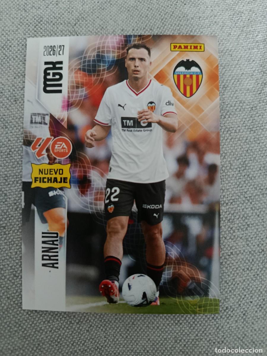 Cromos de f&uacute;tbol: Megacracks 26/27. 497- Arnau. Valencia. Nuevo fichaje.