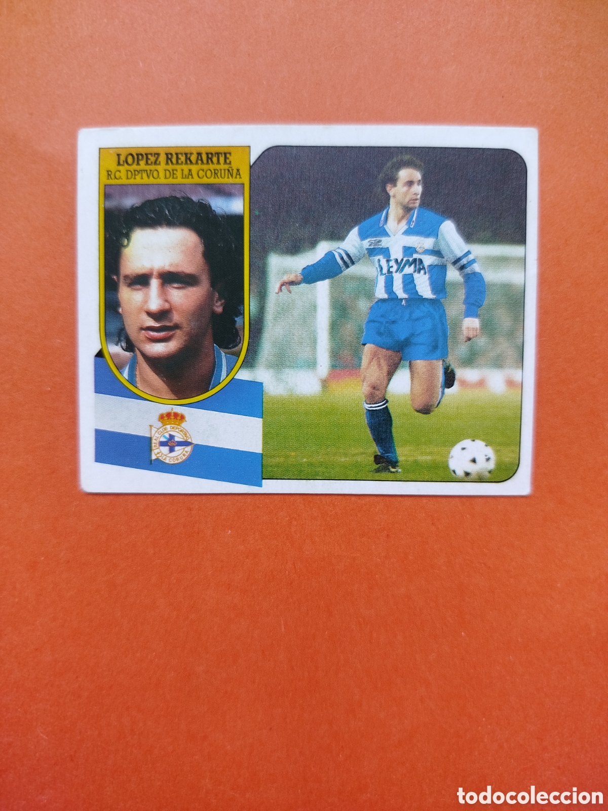 Cromos de f&uacute;tbol: LOPEZ REKARTE SIN PEGAR DEPORTIVO LA CORU&Ntilde;A COLOCA CARTON LIGA ESTE 91-92