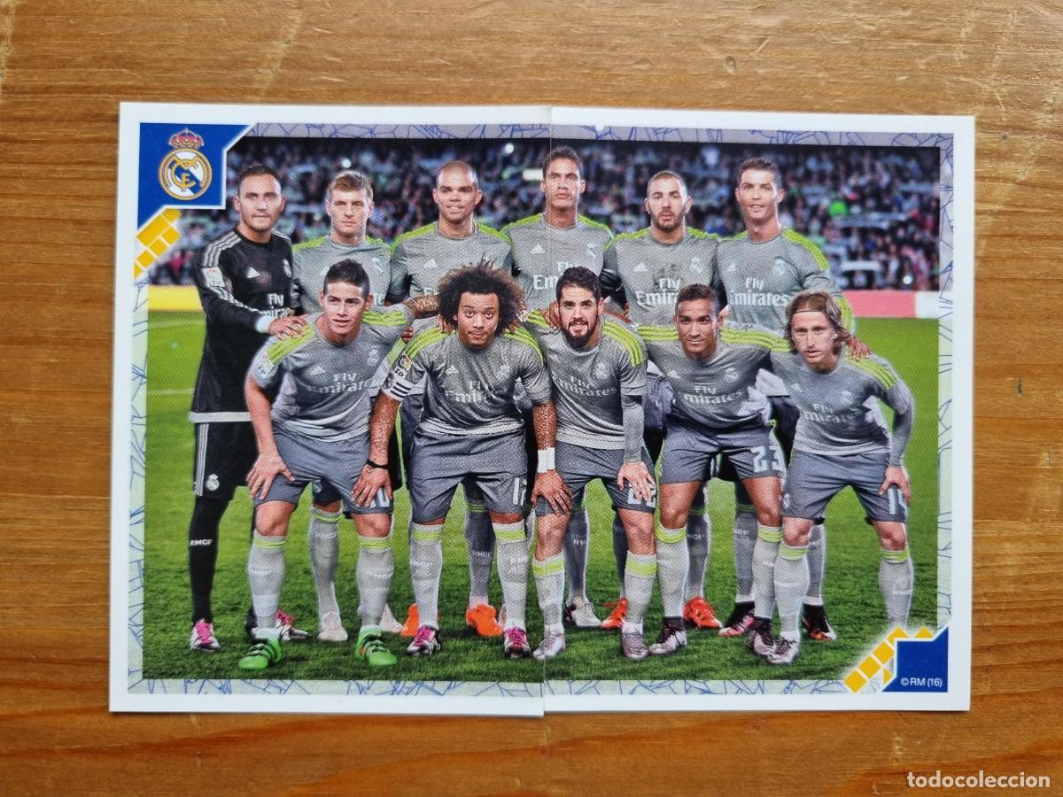 Cromos de f&uacute;tbol: 89 y 90 LIGA (Plantilla). Real Madrid 2015 2016 15 16 (Panini)