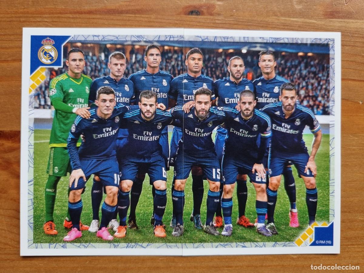 Cromos de f&uacute;tbol: 92 y 93 CHAMPIONS (Plantilla). Real Madrid 2015 2016 15 16 (Panini)