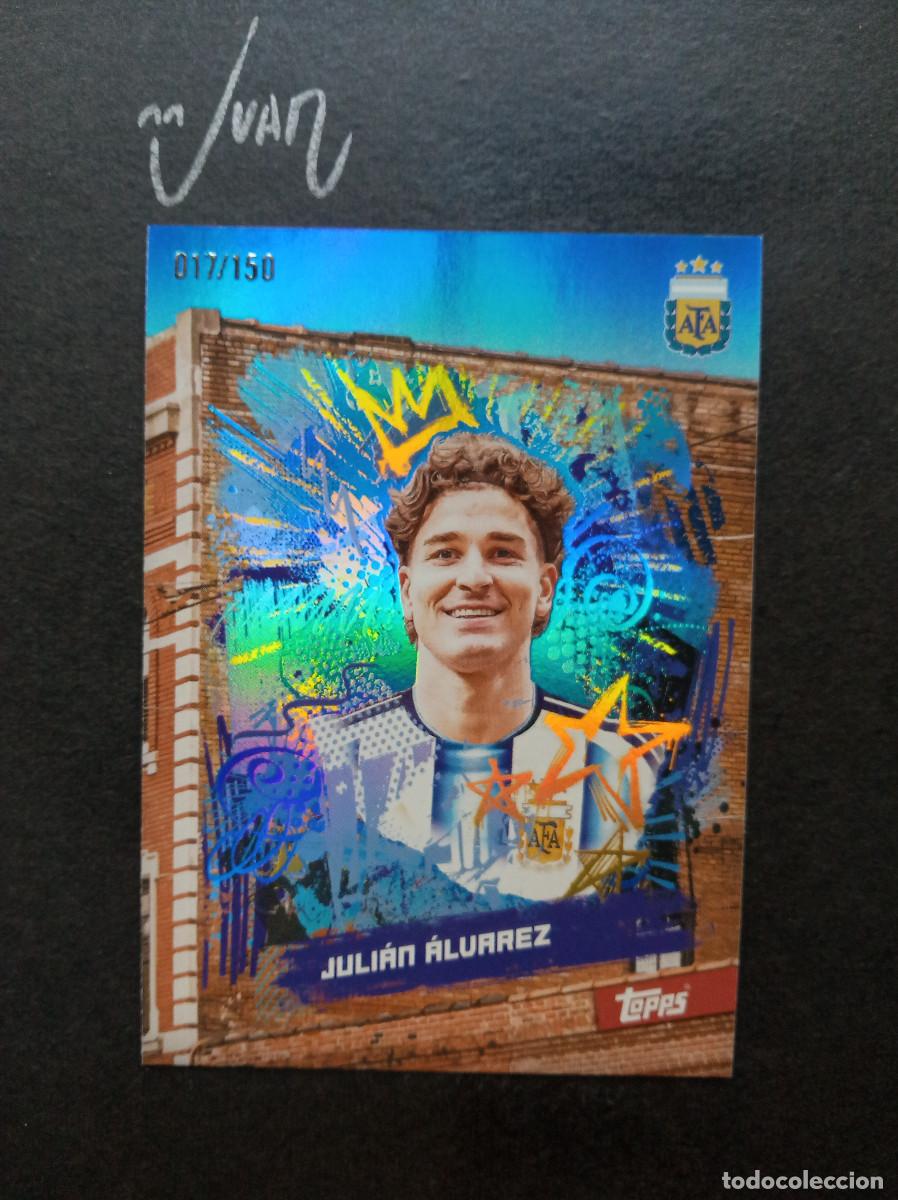 Cromos de f&uacute;tbol: CROMO JULIAN ALVAREZ ATLETICO MADRID ⚽TOPPS &reg; TEAM SET 2025 2026 25 26 FIFA MUNDIAL NUMERADO 017/150