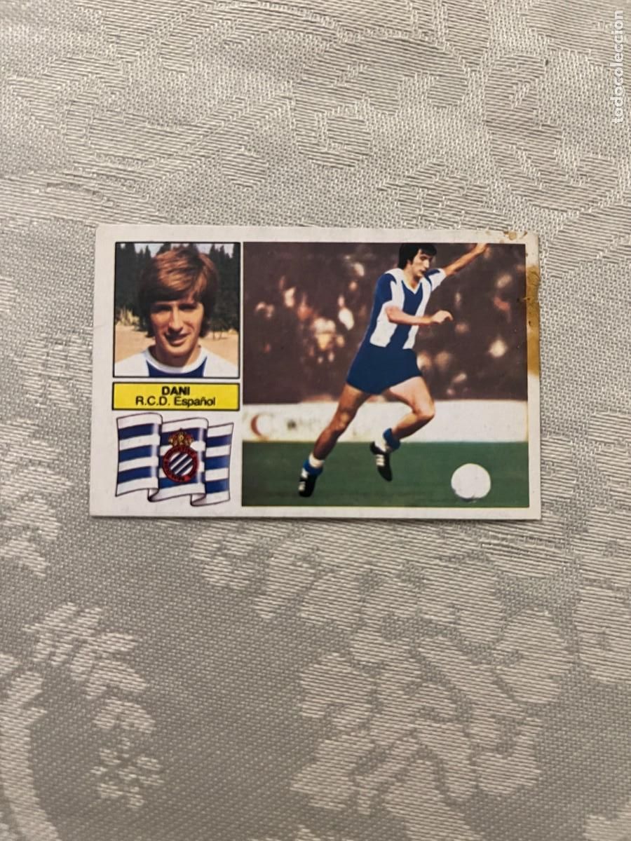 Cromos de f&uacute;tbol: DANI ESPA&Ntilde;OL FICHAJE 15 SIN PEGAR VERSI&Oacute;N DIF&Iacute;CIL PINTADO EDICIONES ESTE 1982-83
