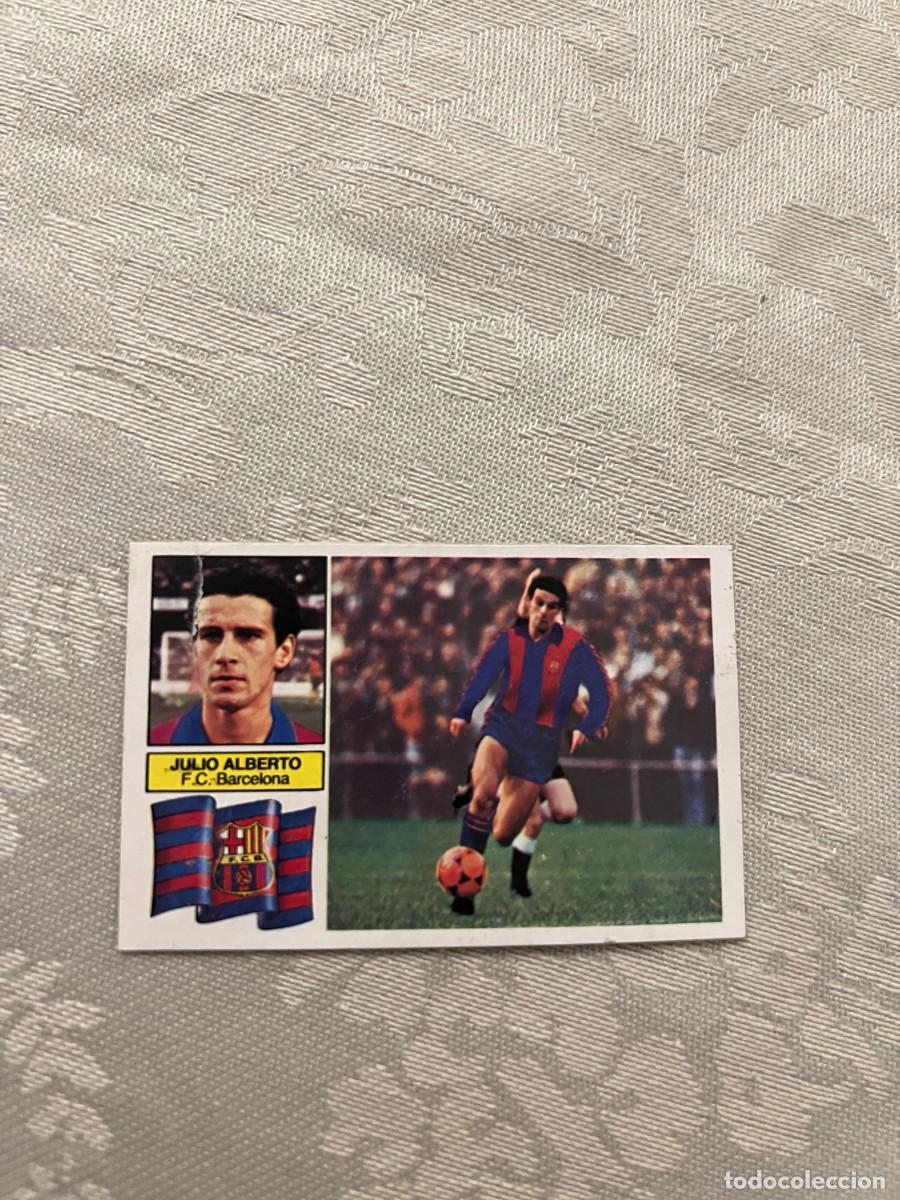 Cromos de f&uacute;tbol: JULIO ALBERTO BARCELONA CON FCB VERSI&Oacute;N BAL&Oacute;N ROJO EDICIONES ESTE 1982-83