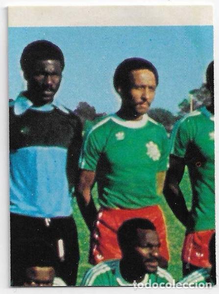Cromos de f&uacute;tbol: Espa&ntilde;a 1982_Seleccion Camerun_2-8 REYAUCA
