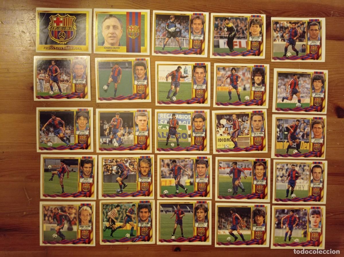 Cromos de f&uacute;tbol: Lote 25 cromos Barcelona - Este Liga 95 96 - Bajas y coloca - Nuevos
