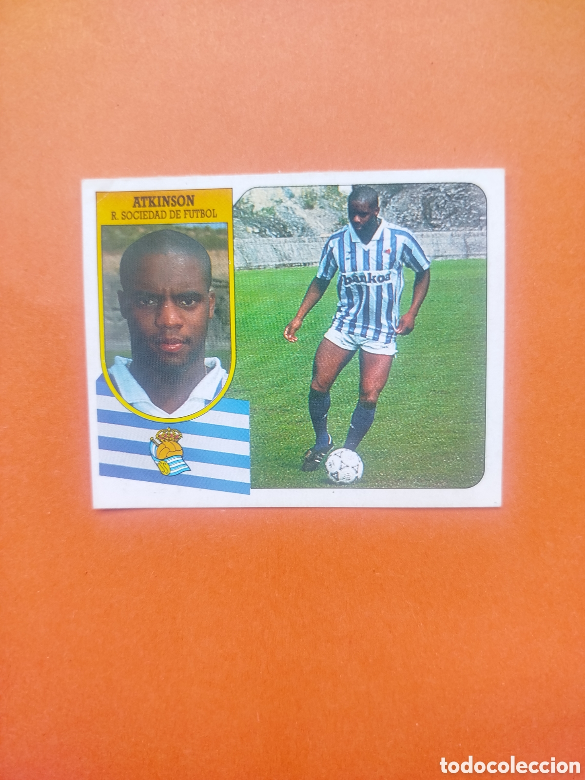 Cromos de f&uacute;tbol: ATKINSON BAJA REAL SOCIEDAD LIGA ESTE 91-92 CARTON RECUPERADO