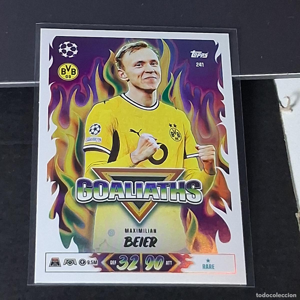 Cromos de f&uacute;tbol: D13 241 MAXIMILIAN BEIER BORUSSIA DORTMUND GOALIATHS MATCH ATTAX 26/27 2026 2027 TOPPS UCC