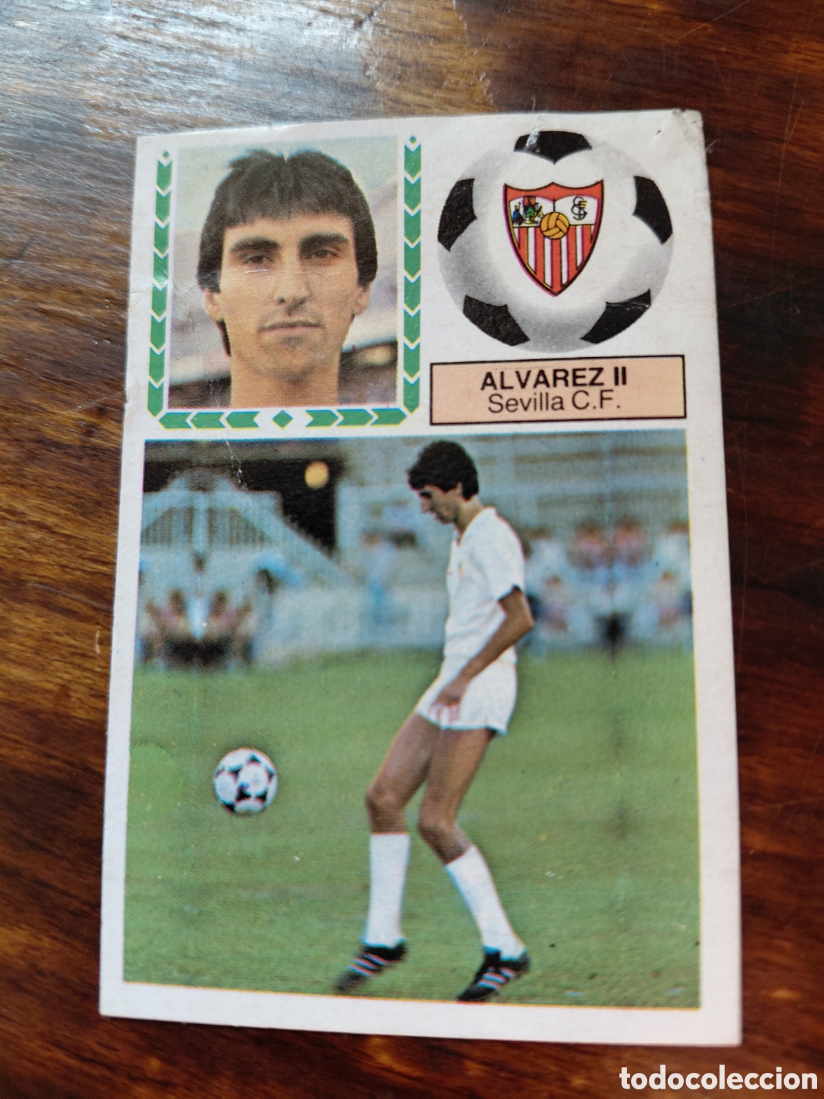 Cromos de f&uacute;tbol: ALVAREZ II, U. FICHAJES 34, SEVILLA, 83/84. DESPEGADO