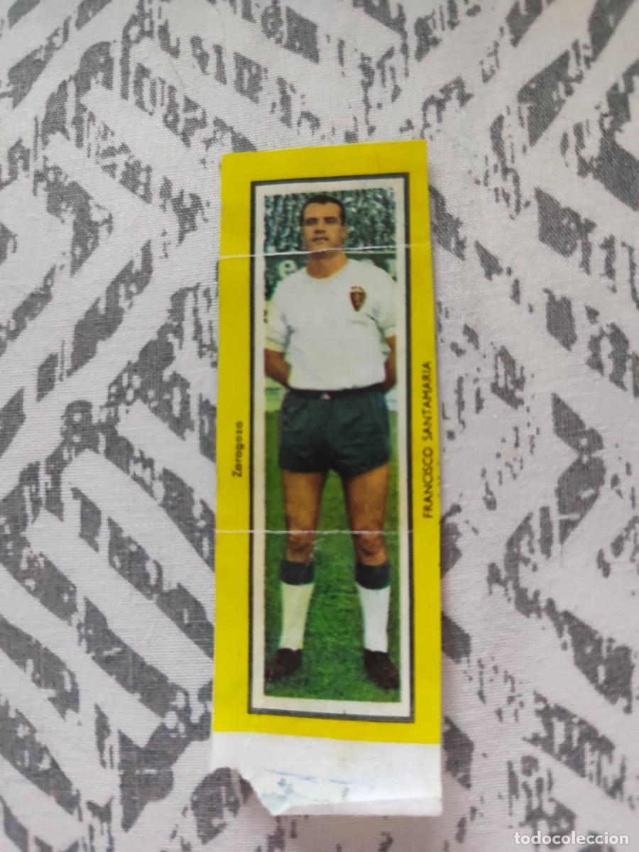 Cromos de f&uacute;tbol: Cromo de f&uacute;tbol de chicles May, el chicle de los campeones. Francisco Santamar&iacute;a. Zaragoza