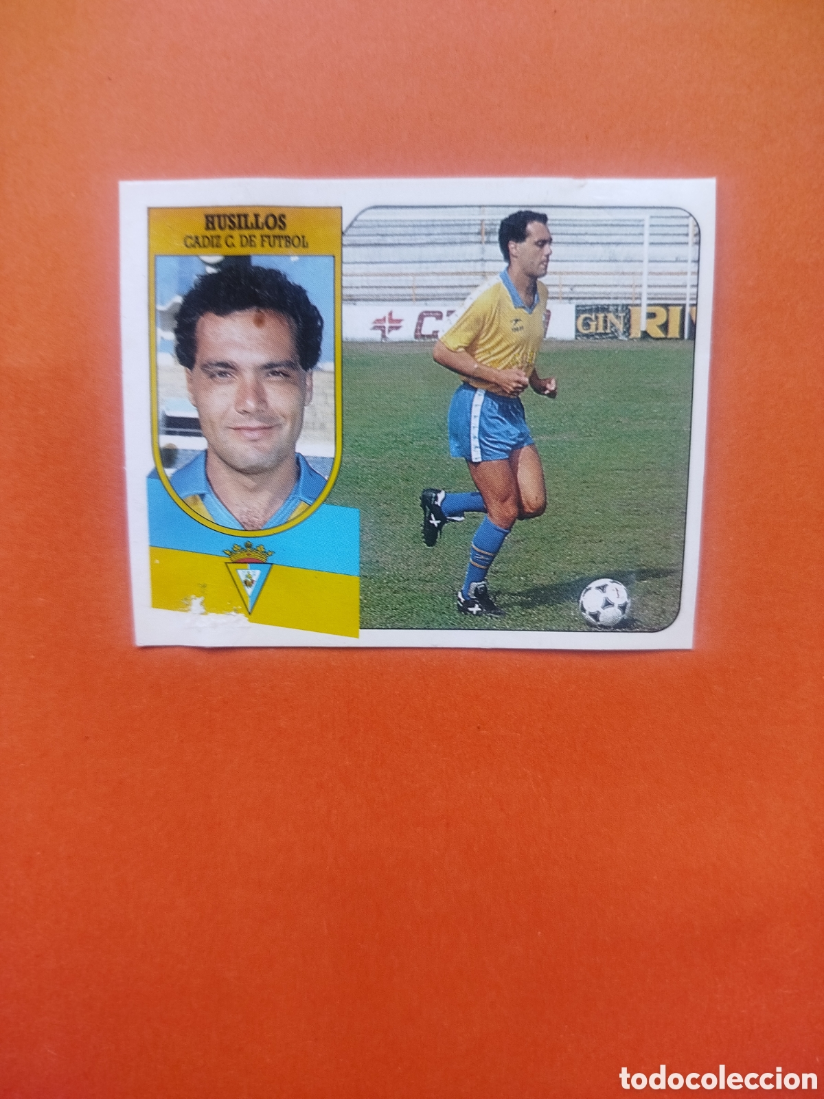 Cromos de f&uacute;tbol: HUSILLOS BAJA CADIZ LIGA ESTE 91-92 CARTON RECUPERADO