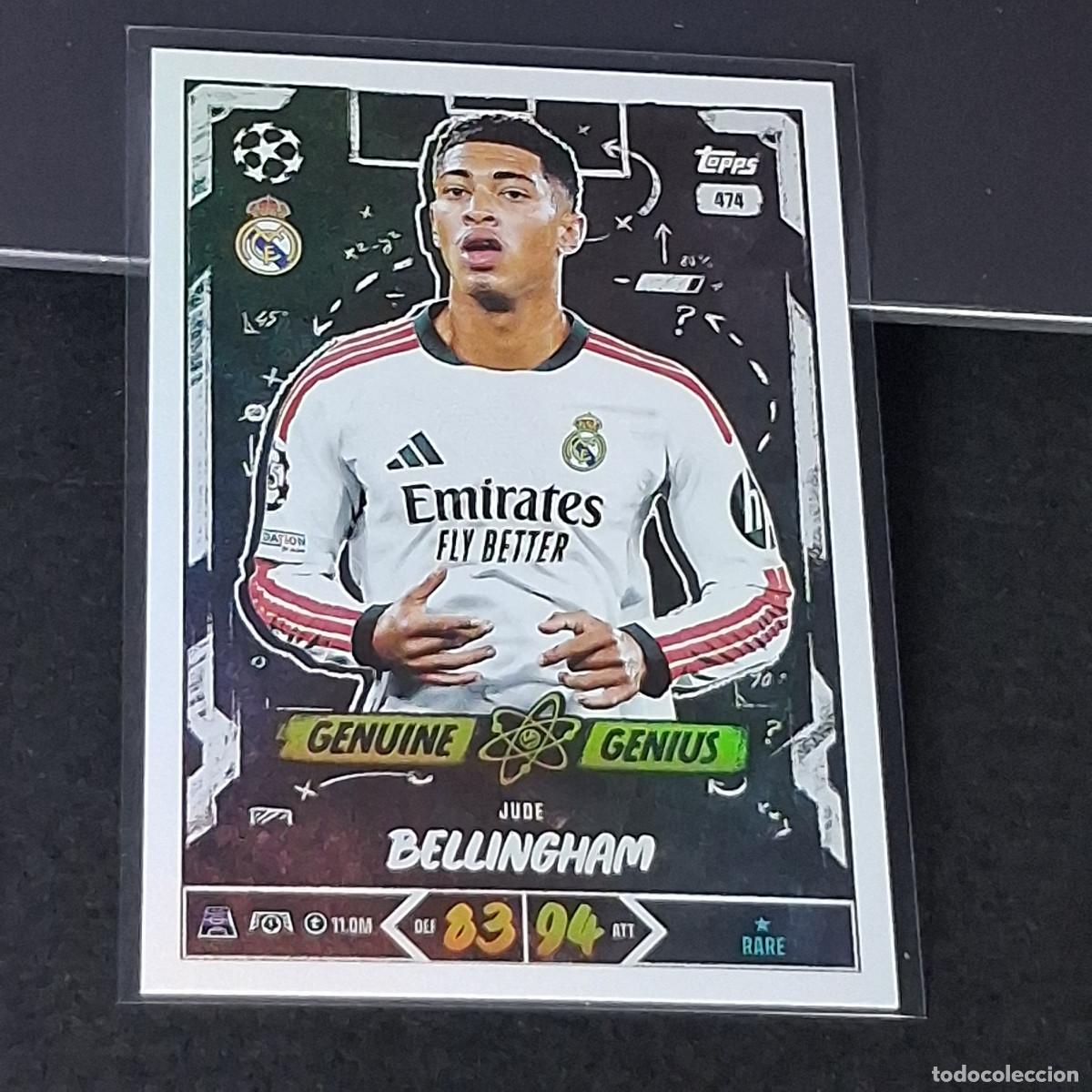 Cromos de f&uacute;tbol: D13 474 BELLINGHAM GENUINE GENIUS REAL MADRID MATCH ATTAX 26/27 2026 2027 TOPPS UCC