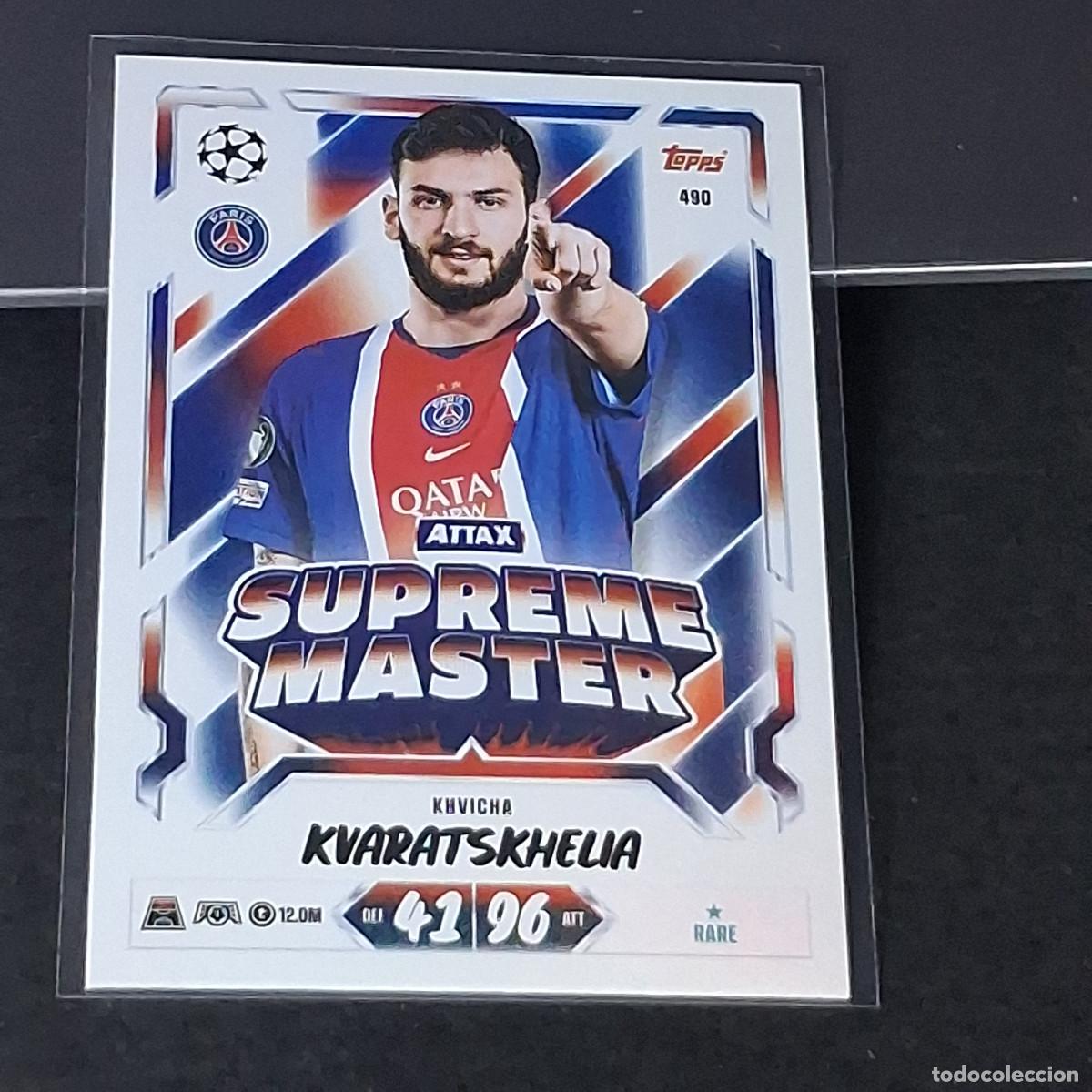 Cromos de f&uacute;tbol: D13 490 KVARATSKHELIA PARIS SAINT-GERMAIN SUPREME MASTER PSG MATCH ATTAX 26/27 2026 2027 TOPPS UCC