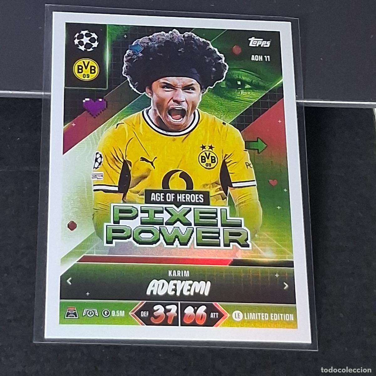 Cromos de f&uacute;tbol: D13 KARIM ADEYEMI BORUSSIA DORTMUND LIMITED EDITION PIXEL POWE MATCH ATTAX 26/27 2026 2027 TOPPS UCC