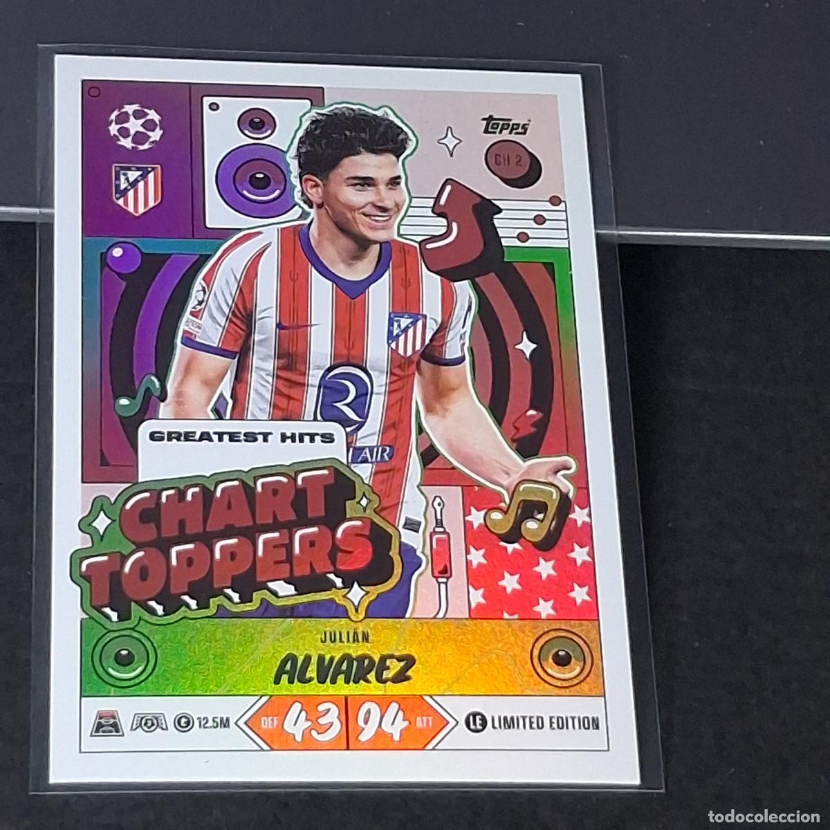 Cromos de f&uacute;tbol: D13 JULI&Aacute;N ALVAREZ ATL&Eacute;TICO DE MADRID LIMITED EDITION CHART MATCH ATTAX 26/27 2026 2027 TOPPS GH2