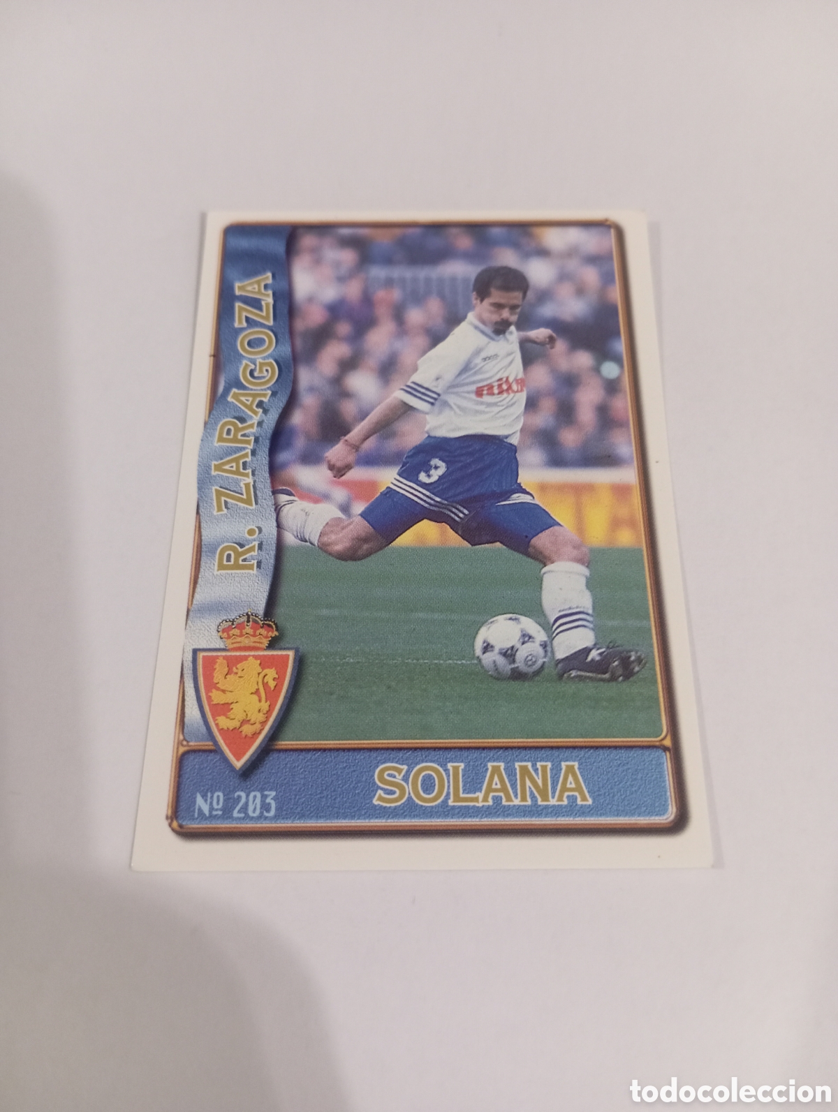 Cromos de f&uacute;tbol: 203 SOLANA Zaragoza 96 97 MUNDICROMO FICHAS LIGA 1996 1997