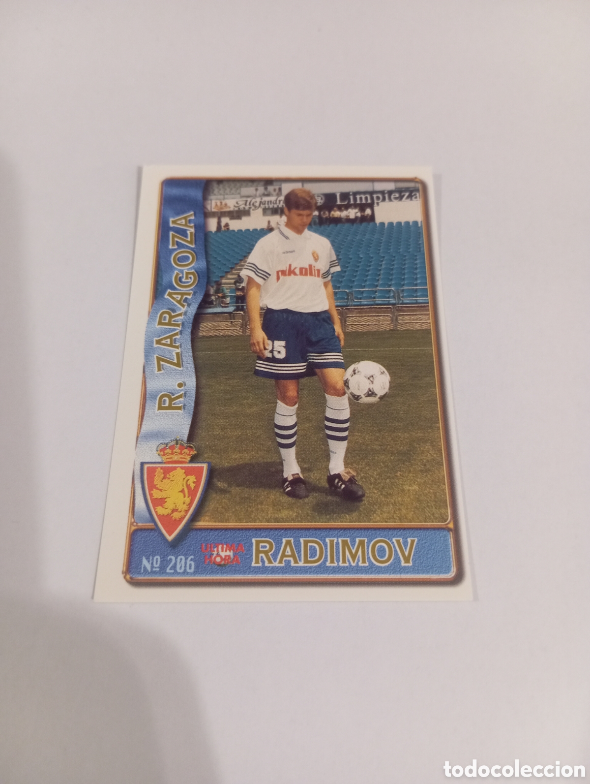 Cromos de f&uacute;tbol: 206 RADIMOV HR Zaragoza 96 97 MUNDICROMO FICHAS LIGA 1996 1997