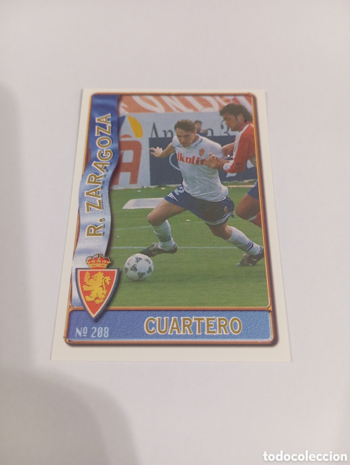 Cromos de f&uacute;tbol: 208 CUARTERO Zaragoza 96 97 MUNDICROMO FICHAS LIGA 1996 1997