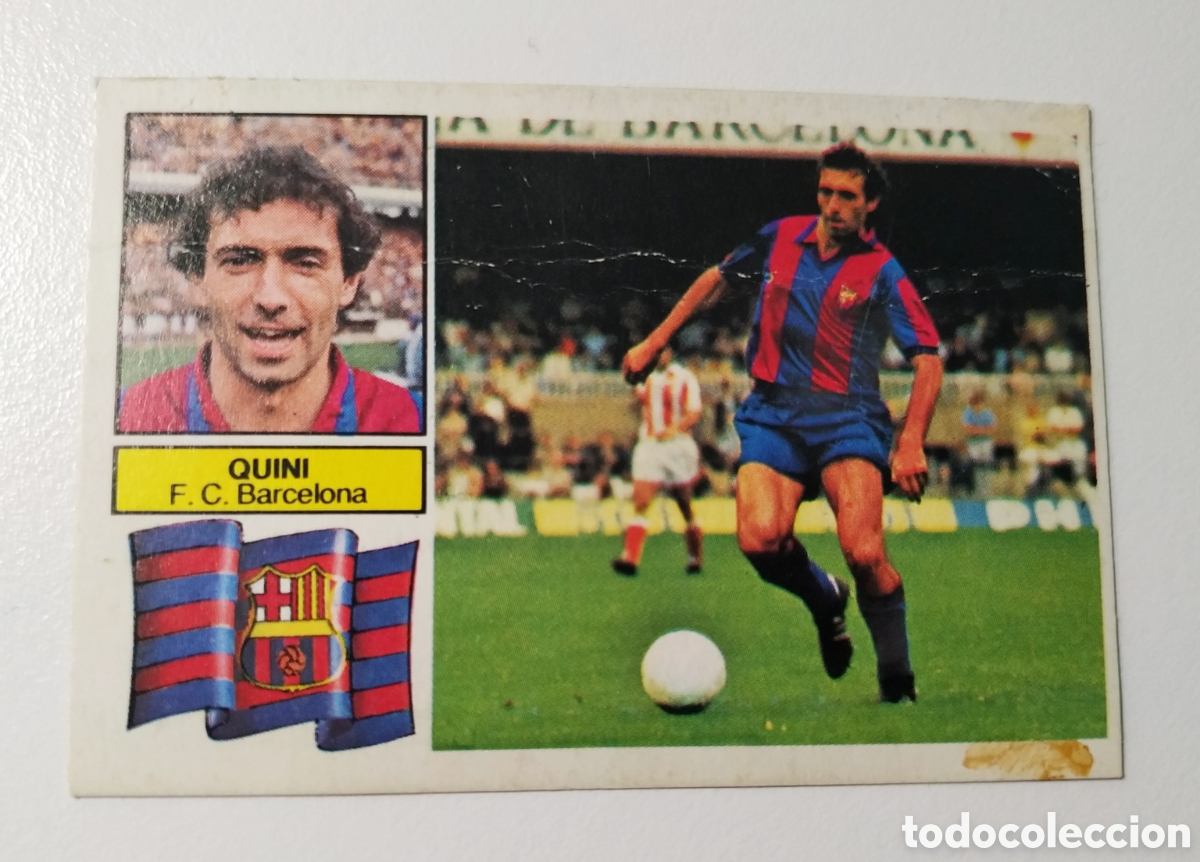 Cromos de f&uacute;tbol: QUINI BARCELONA ESTE 82 83 VERSI&Oacute;N SIN FCB 1982 1983 RECUPERADO DESPEGADO
