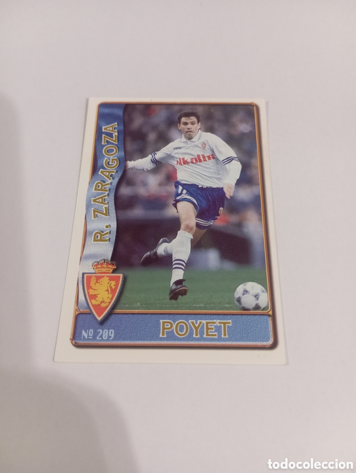 Cromos de f&uacute;tbol: 209 POYET Zaragoza 96 97 MUNDICROMO FICHAS LIGA 1996 1997