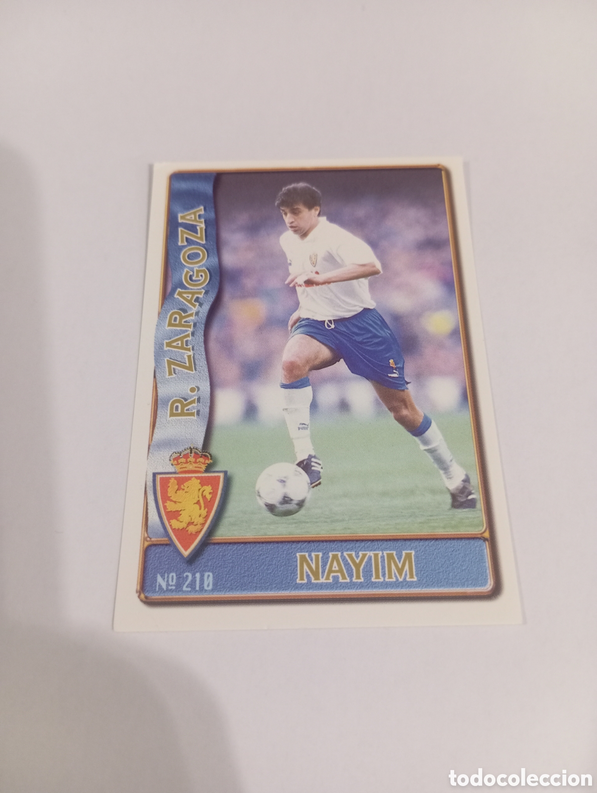 Cromos de f&uacute;tbol: 210 NAYIM Zaragoza 96 97 MUNDICROMO FICHAS LIGA 1996 1997