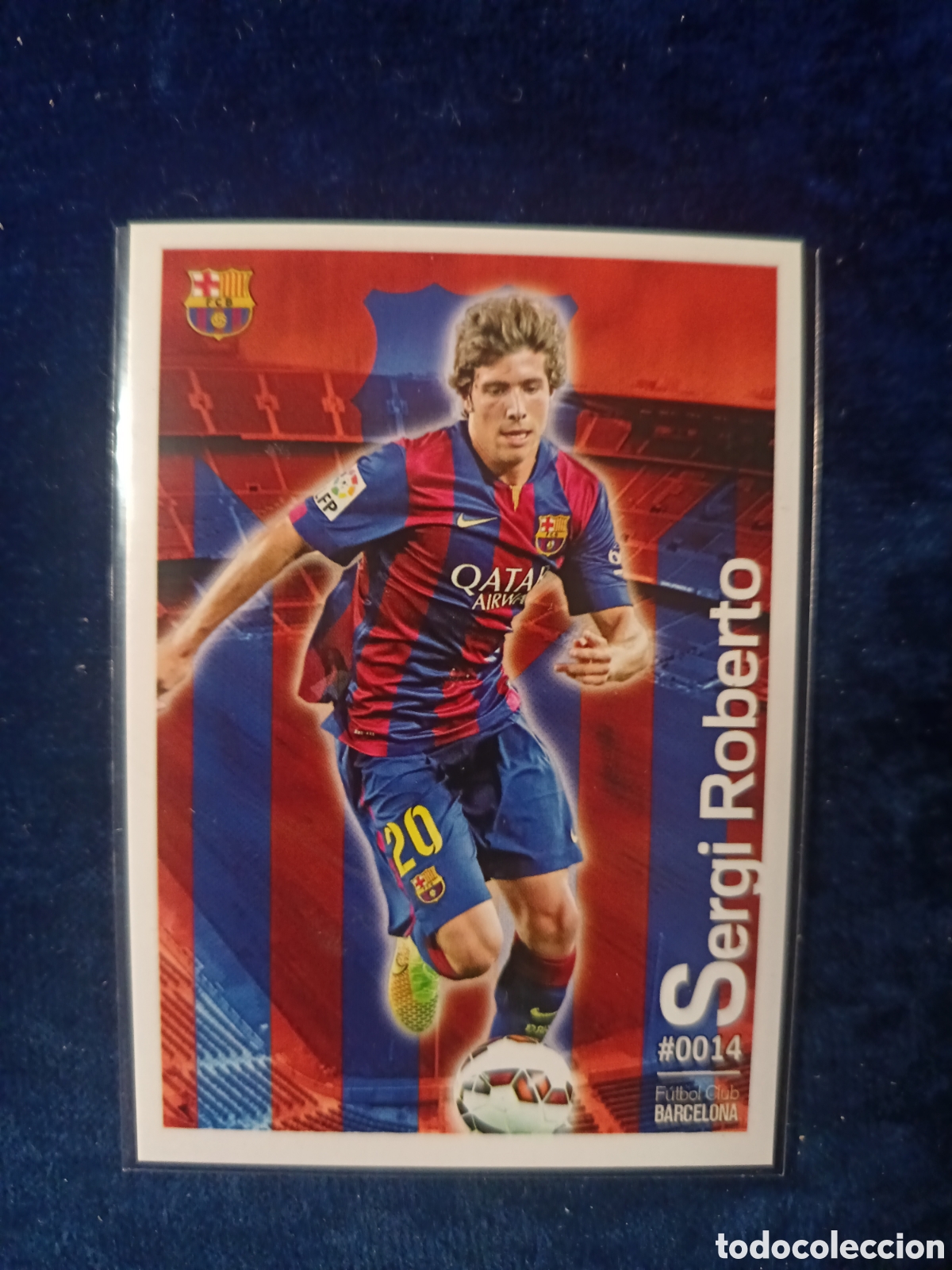 Cromos de f&uacute;tbol: 14 Sergi Roberto Mundicromo 2015/2016 Las fichas Quiz De La Liga 15/16