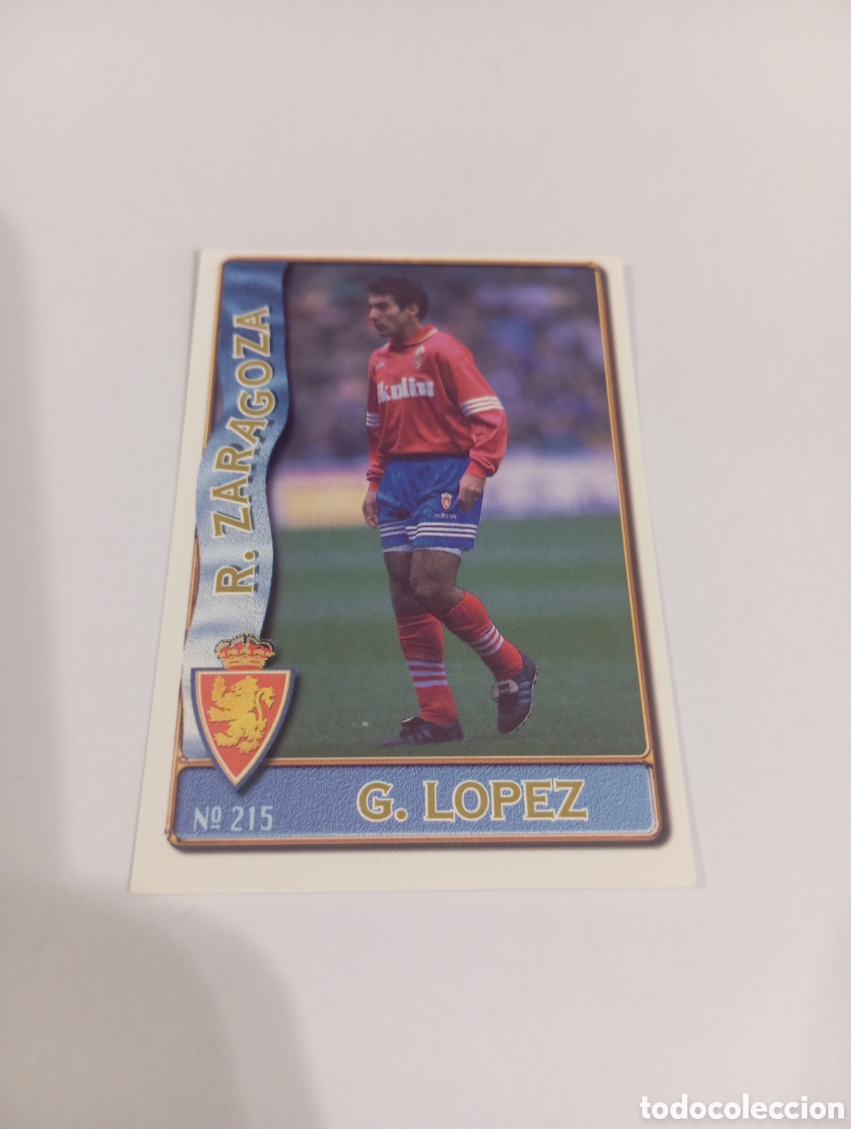 Cromos de f&uacute;tbol: 215 GUSTAVO L&Oacute;PEZ Zaragoza 96 97 MUNDICROMO FICHAS LIGA 1996 1997